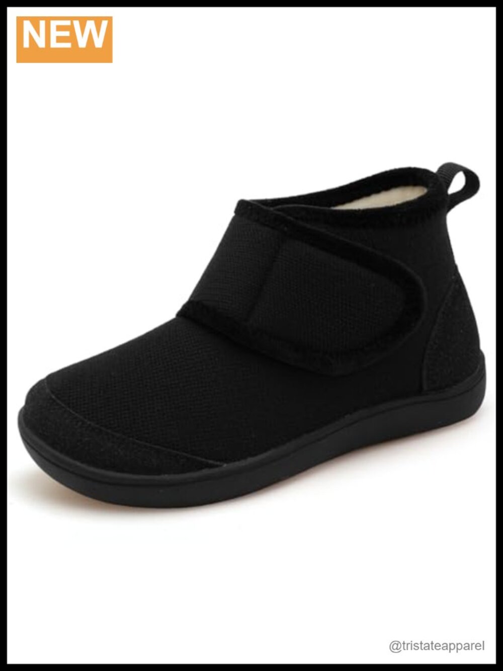 Wide Toe Box Slipper Boots Adjustable Diabetic Fuzzy Winter House Shoes